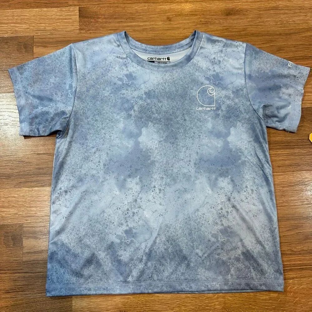 Carhartt Rugged Flex Sun Defender Short Sleeve T-shirt Blue | Youth Size Medium